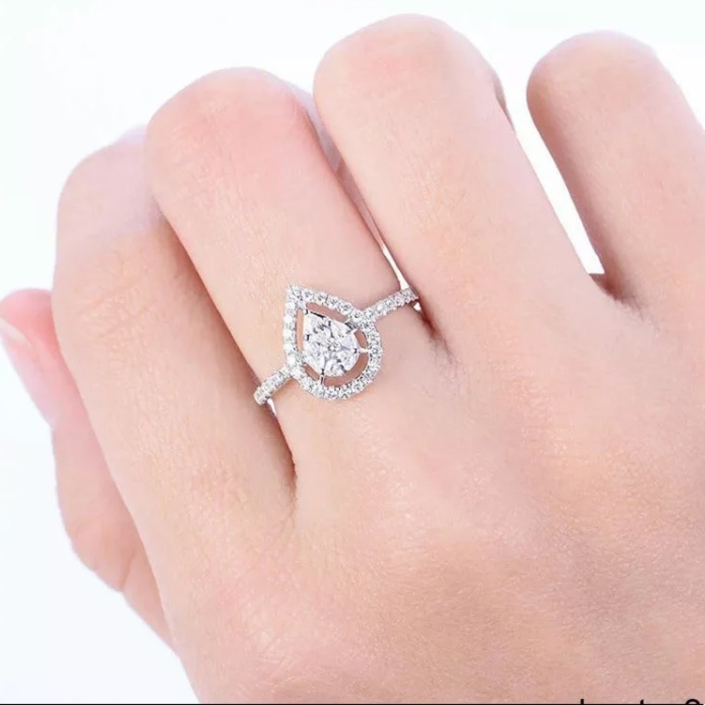 .925 Sterling Silver & Diamond Ring